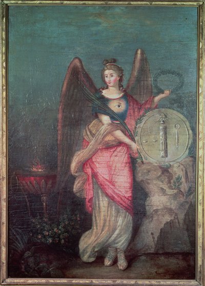 Reason Paying Tribute to the Emblems of Liberty and Equality by French School